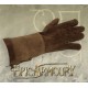 Leather gloves brun/svart med snörning i läder