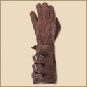 Gloves Kandor Suede Leather Brown Large