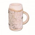 Mug with handle, birch wood