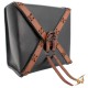 Square Leather Bag - Black