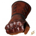 Leather Gauntlet Right hand - Brown